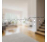 Briloner - Système de rail Luxtrail set complet, 6x LED Spots, 2x LED Suspensions réglables en hauteur, forme en U/Z, lampes, système de rail lumineux pour plafond, rail pour spots, 4m, blanc