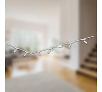 Briloner - Système de rail Luxtrail set complet, 6x LED Spots, forme L, lampes, orientable, système de rail lumineux pour plafond, spot rail, lampe de plafond, plafonnier, spotlight, 3m, blanc