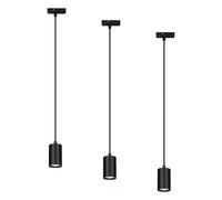 Briloner - Système de rail Rail Lampe suspendue, combinable, accessoires, Tracklight, lampe suspendue, GU10, plafonnier, plafonnier, 1410x82x55mm (LxlxD), noir (Lot de 3)