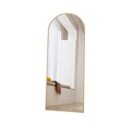 BRILVERDE Miroir sur pied en forme d'arc, cadre en alliage d'aluminium, miroir mural moderne pour chambre à coucher, salon et armoire (doré, 165 x 60 cm)