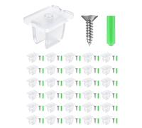 BRIMAX Accessoires pour bandes lumineuses LED - 30 clips de montage et vis pour guirlande lumineuse néon LED de 6 x 12 mm, bricolage, décoration de chambre à coucher