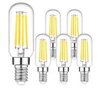 BRIMAX Ampoule Frigo T25 E14 4W 6000K Blanc Froid Lot de 6 LED Verre | AC 220-240V, non graduable, lumière vive pour identification des aliments, garage et atelier