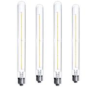 BRIMAX Ampoule LED E27 Dimmable 8W 2700K 300mm T30 | Lot de 4, 220-240V, 800lm, verre, style punk moderne, pour suspensions, appliques, lustres, lampes de table