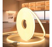 BRIMETI Ruban LED COB 2M 220V Blanc Chaud 3000K Exterieur Bande Imperméable Etanche Ip65 320LEDS/M Flexible Recoupable Néon Ruban LED pour Intérieur et Extérieur Cuisine Escalier Chambre Maison
