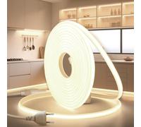BRIMETI Ruban LED COB 2M 220V Blanc Naturel 4000K Exterieur Bande Imperméable Etanche Ip65 320LEDS/M Flexible Recoupable Néon Ruban LED pour Intérieur et Extérieur Cuisine Chambre Maison Escalier