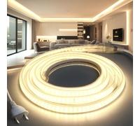 BRIMETI Ruban LED Néon 220V 20M Étanche IP65 LED Bande Imperméable Blanc Naturel 4000K Flexible Découpable en avec Alimentation, Lumière pour Intérieur et Extérieur Maison Cuisine Chambre Escalier