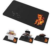 Brinman Grand tapis de protection ignifuge pour terrasse et patio - 101,6 x 165,1 cm - Pour barbecue à gaz, charbon de bois, grill à dessus plat de braise, cendres chaudes, éclaboussures de graisse et
