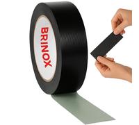 Brinox Ruban adhésif extra fort, ruban américain renforcé 25 mm x 10 m pour réparation, épissage, scellage et emballage Noir
