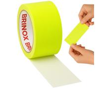 Brinox Ruban adhésif extra fort, ruban américain renforcé 50 mm x 10 m pour réparation, raccordement, scellage et emballage Jaune fluo