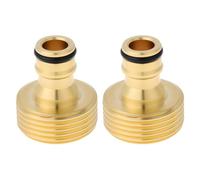 Briny River 2 Pièces Adaptateur de Robinet à Raccord Rapide Filetage Mâle de 1 Pouce pour Tuyau d'arrosage Compatible avec Gardena Système de Prise