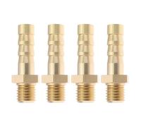 Briny River Lot de 4 raccords cannelés en laiton pour tuyau M8 x 1,0 à 6 mm pour systèmes de carburant et air marin