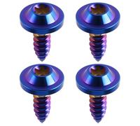 Briny River Lot de 4 vis autotaraudeuses à tête Torx M5 x 15 mm en titane pour moto et vélo Bleu brûlé