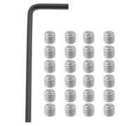 Briny River Lot de 60 Vis à Six Pans Creux en Acier Inoxydable 10-32 X 3/16" avec Clé pour Poignées de Porte Boutons Serrures Machines de Précision