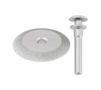Briny River Meule diamantée double face 45° avec tige de 6,35 mm pour réparation de bois et métal fileté tungstène et lame de tondeuse à gazon affûtage