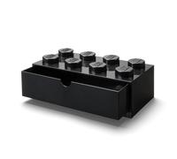 LEGO Tiroir de bureau – Organiseur empilable noir avec 8 tenons