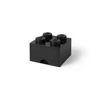 Brique de Rangement LEGO 1 tiroir 4 tenons - Noir