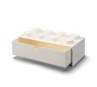 Brique de Rangement Lego 1 tiroir 8 tenons - Blanc