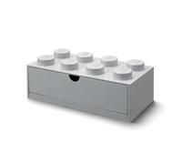 Brique de Rangement Lego 1 tiroir 8 tenons - Gris
