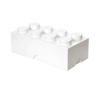 LEGO Brique de rangement 8 tenons – empilable – 12 L – Blanc