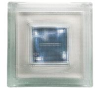 Brique en verre piétonne lumineuse avec système photovoltaïque | cm 19,8 x 19,8 x 5,8 | Unité de vente 1 boîte de 2 pièces