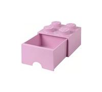 Brique violet clair de rangement LEGO à tiroir et à 4 tenons