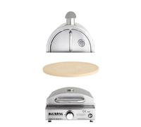 Allgrill MULTI-KULTI Set 3 avec sécurité d'allumage - gril à gaz + hotte à pizza + pierre à pizza Ø 31 cm