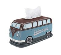 BRISA VW Collection - Distributeur de mouchoirs en néoprène Volkswagen pour cosmétiques et Serviettes en Papier Combi T1 (Pétrole/Marron)