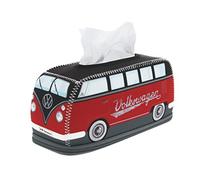 BRISA VW Collection - Distributeur de mouchoirs en néoprène Volkswagen pour cosmétiques et Serviettes en Papier Combi T1 (Rouge/Noir)