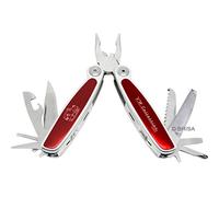 BRISA VW Collection - Outil multifonction pliable Volkswagen en acier inoxydable 8 en 1 au style rétro/vintage avec T1 Bus (Silhouette/Rouge)