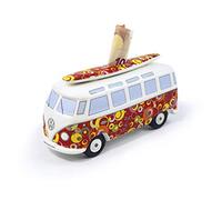 BRISA VW Collection - T1 Bus Combi Tirelire | Volkswagen Boîte à Économies, Réutilisable, Céramique, Cadeau pour Fans, Décoration Rétro, Rouge/Classic
