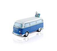 BRISA VW Collection - T2 Bus Combi Tirelire | Volkswagen Boîte à Économies, Réutilisable, Céramique, Cadeau pour Fans, Décoration Rétro, Bleu