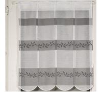 Brise bise en maille esprit feuillage Gris clair 90x120 cm