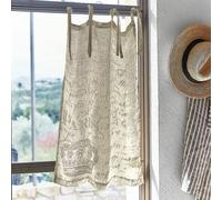Brise-bise Fleurissant lin/gris H/L env. 70/45 cm