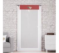 Brise bise pur coton 70x200 cm LOVE rouge, par Soleil d'Ocre