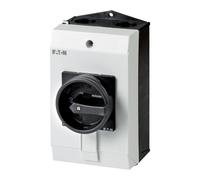 Eaton interrupteur principal, P1, 32 A, en saillie, 3 pôles + N, fonction d'ARRÊT, avec poignée tournante noire et couronne de blocage, cadenassable en position 0 207317