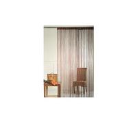 brise rideau de fils mercerisés - marron taupe - h 90 x l 240 cm Marron G