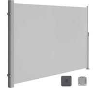 Brise-vent de jardin - 160 x 350 cm, gris - Protection contre le vent - Store de jardin décoratif - Store d'intimité - Store de clôture - Protection anti-vent - Store brise-vent en PVC