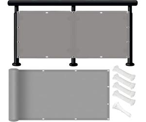 Brise Vue Balcon Exterieur Brise Vue Jardin Gris Foncé 1x20m Metres | Vent Et Imperméable,Pour Terrasse Jardin Balcon Patio,Avec Attaches De Câble (Gris clair)