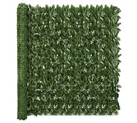 Brise-Vue Balcon Feuilles Vert Foncé 300 x 150 cm Panneau Intimité | Polyéthylène résistant UV, écran extensible enroulable, fixation grillage ou mur, décoration végétale, circulation d'air