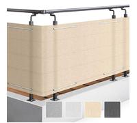Sol Royal Brise Vue Balcon Extérieur 90x500 cm HDPE SolVision HB2 - Protection Opaque pour Balcon Terrasse, Résistant à l'eau & aux Intempéries - Cache Balcon Creme avec Protection UV, Cordon