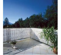 Brise vue bicolore pour balcon 85% occultant - WINDHAGER - SYLT-Gris/Blanc - HDPE - 0.9 x 5 m