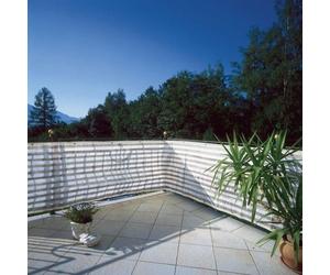Brise vue bicolore pour balcon 85% occultant - WINDHAGER - SYLT-Gris/Blanc - HDPE - 0.9 x 5 m