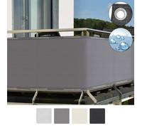 Brise Vue de Balcon - SOL ROYAL - Modèle PB2 - 90x300 cm - Gris - Résistant aux intempéries