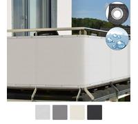 Brise Vue de Balcon - SOL ROYAL - Modèle PB2 - 90x300 cm - Résistant aux intempéries - Opaque Blanc