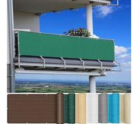 Brise-vue de jardin pour balcon - Rideau de protection - Préserve l'intimité - Protection contre les UV - 125 x 1000 cm - Vert foncé