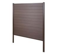 Brise-Vue En Wpc Sarthe, Clôture Brise-Vent Élément De Base, 190cm Marron Marron