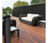 Brise Vue Haute Densité 1,5 X 10 M Noir 300 Gr/M² Qualité Pro Noir