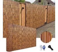 Brise-Vue Jardin 180 Haut Lamelles Bois Tapis Bambou Brise-Vue Bardage Balcon Résistant Aux Intempéries 50 60 70 80 90 100 110 120 130 140 150 160cm H Clôture En Osier Brise-Vue Opaque & Résistant Aux