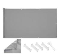 Brise Vue Jardin Brise Vue Balcon 1.2x10m Cache Vue Opaque Imperméable | avec Protection Anti-UV Brise Balcon et Jardin pour Exterieur Terrasse,avec Attaches de Câble,Jaune Sable,Gris clair