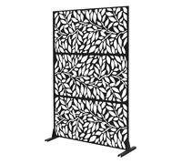ML-Design Brise-Vue Métallique Firenze 120x180cm en Acier, Modèle Autoportant à 3 Panneaux Extensible avec Supports, Paravent Décoratif Élégant, Résistant aux Intempéries pour Jardin, Balcon, Terrasse